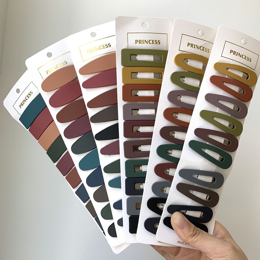 Set 10 kẹp tóc màu sắc ngọt ngào thời trang xinh xắn cho nữ