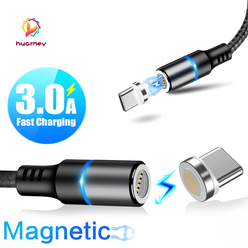 Dây Cáp Sạc Floveme 3a Nam Châm Cổng Micro Usb Type-C Cho Android Iphone