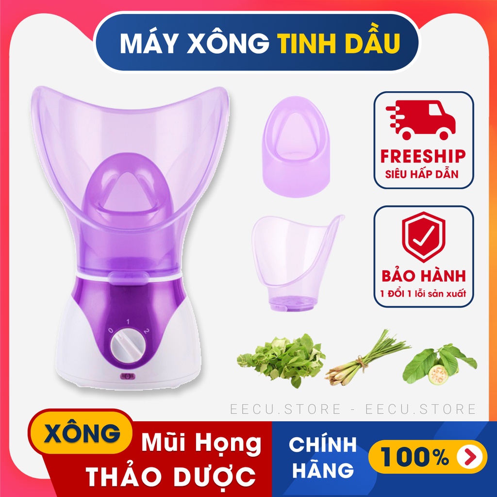 [ Xông Covit ] Máy xông hơi mặt, tinh dầu , xông mũi họng thảo dược chống covit chính hãng - Eecu Store