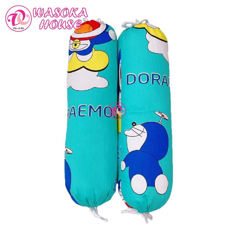 Cặp gối ôm cho bé dài 50cm, vải Thắng Lợi mềm êm mát, thấm hút mồ hôi tốt, phù hợp cho bé dưới 1 tuổi