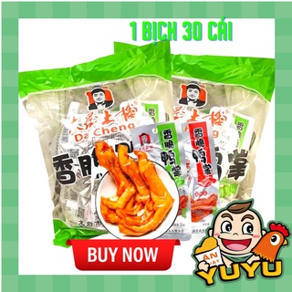 Sỉ 1 bịch 30 Chân vịt cay Tứ Xuyên Dacheng màu Xanh không cay ⭐Ăn vặt Yu Yu✅