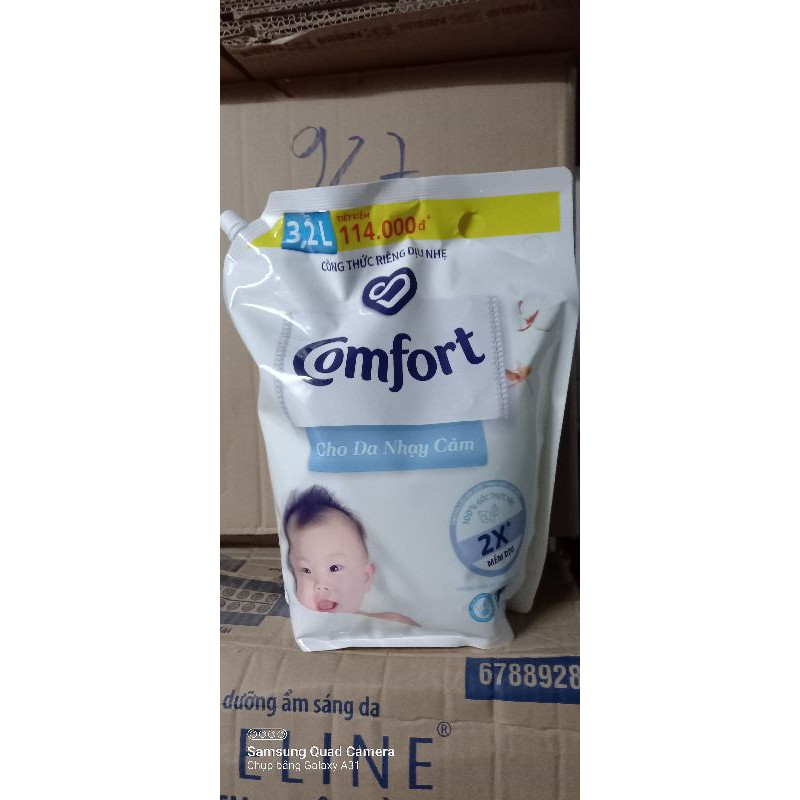 Nước xả vải Comfort Cho Da Nhạy Cảm Túi 3.2L(Mẫu Mới)