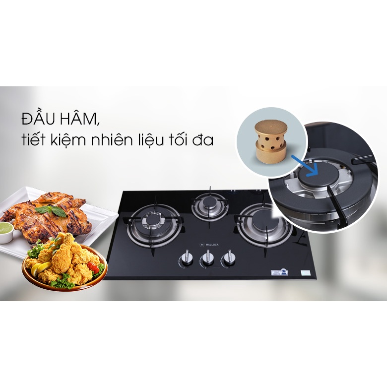 Bếp ga âm Malloca GHG 733B NEW