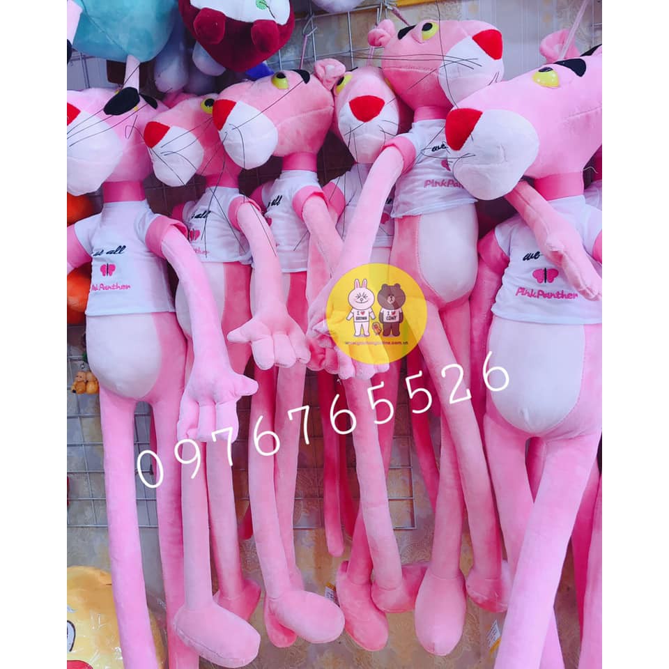 Gấu bông báo hồng Pink panther kích thước 70-100-130cm