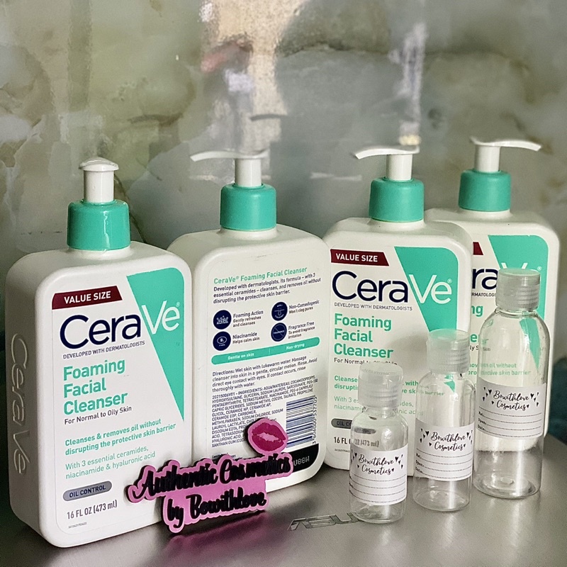 Sữa Rửa Mặt Cerave Foaming Facial Cleanser Dành Cho Da Dầu Mụn Nhạy Cảm 473ml