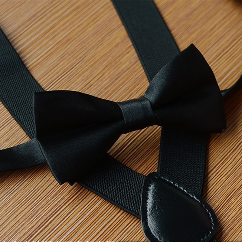 Dây đai quần yếm co giãn có thể điều chỉnh đính nơ dễ thương cho bé