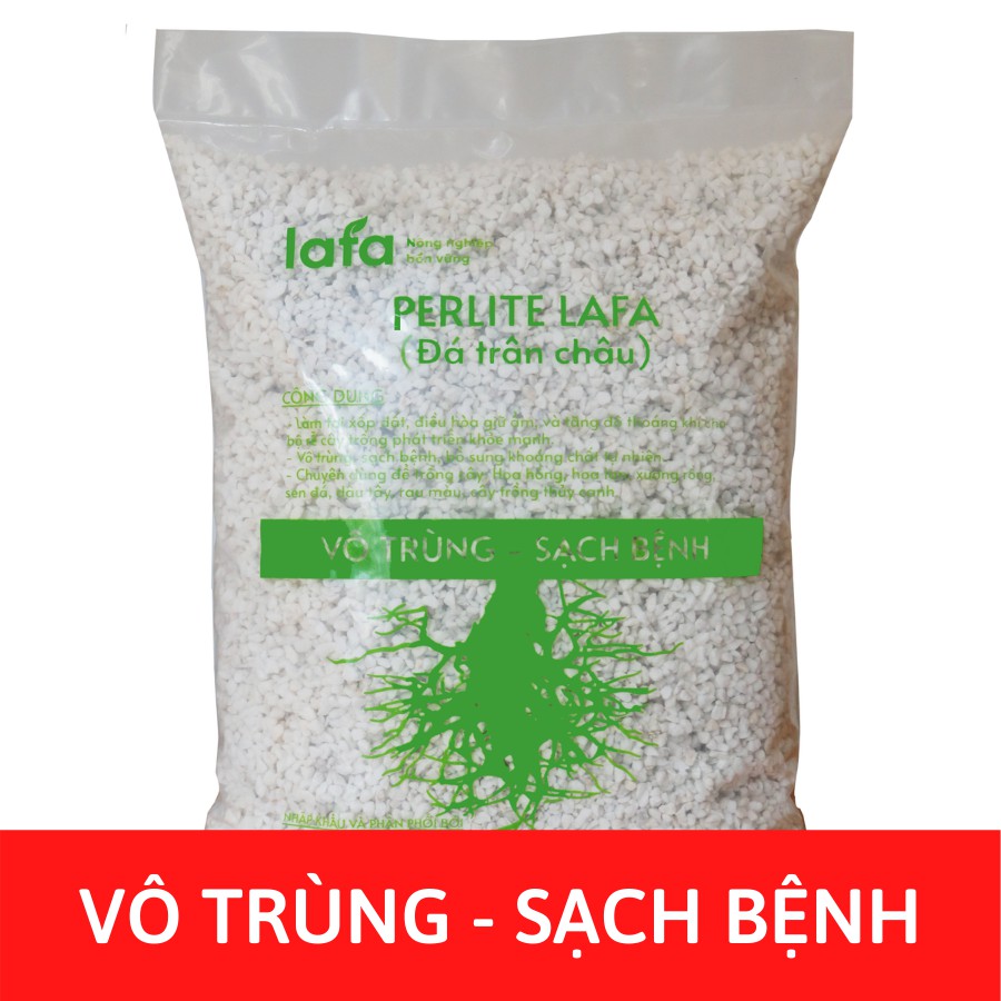 Đá Perlite đá chân trâu giá thể trồng cây sen đá hoa hồng thể tích 5dm3 đã giãn nở hoàn toàn, cấu trúc nhẹ hơn