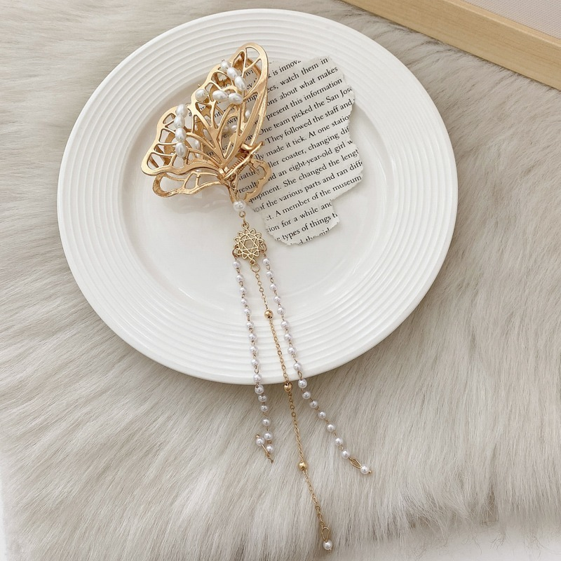 Kẹp Tóc Kim Loại Màu Trơn Phong Cách Hàn Quốc Cho Nữ