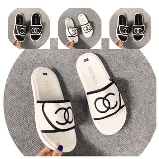  Dép Lê Nữ Quai Ngang Dép OC,Dấu ✔ Thời Trang Cao Cấp 2 Màu Đen,Trắng