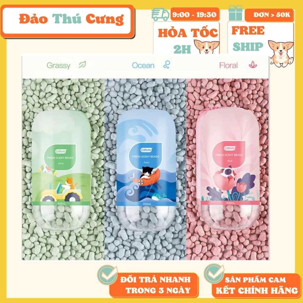 Viên Thơm Khử Mùi Cature Hạt khử mùi cát vệ sinh cho mèo - Đảo Thú Cưng