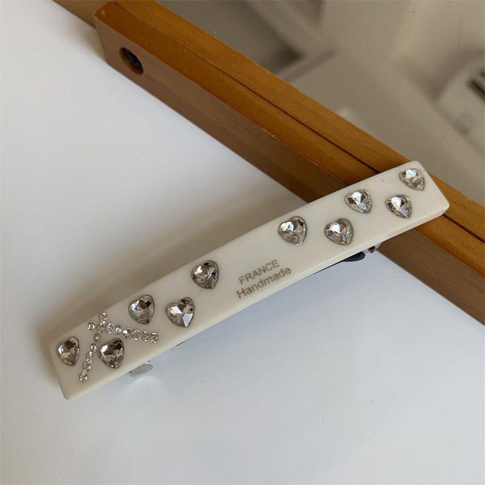 IVORY Kẹp Tóc Đính Đá Hình Trái Tim Thời Trang Dành Cho Nữ