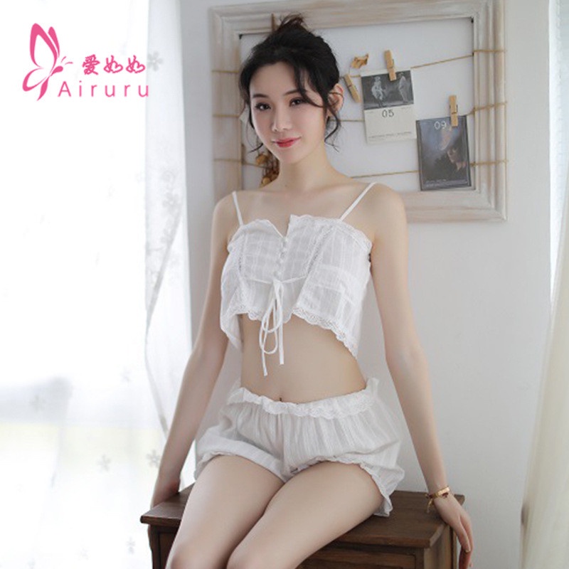 ĐỒ ngủ pijama màu trắng sexy, đồ ngủ màu trắng 2 dây sexy