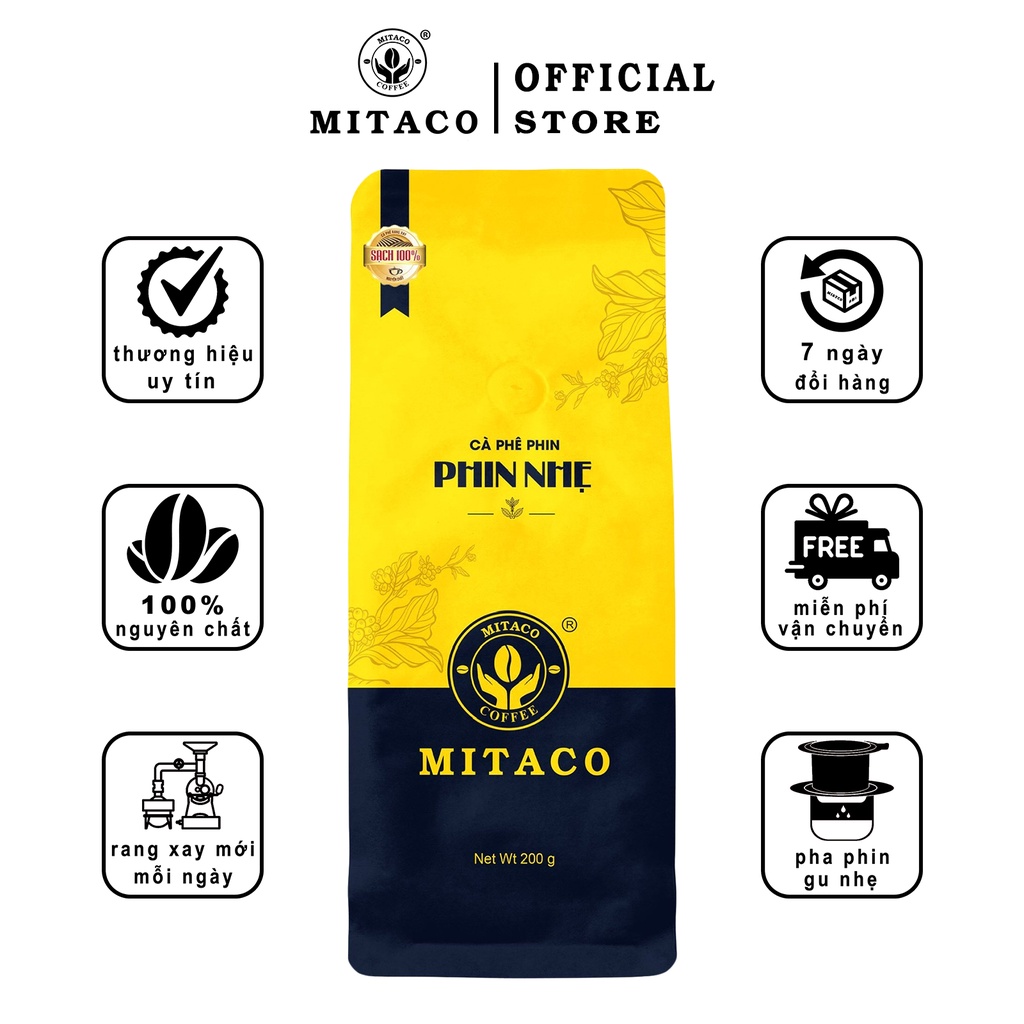 Cà Phê Phin Nhẹ MITACO COFFEE (Gói 200g)