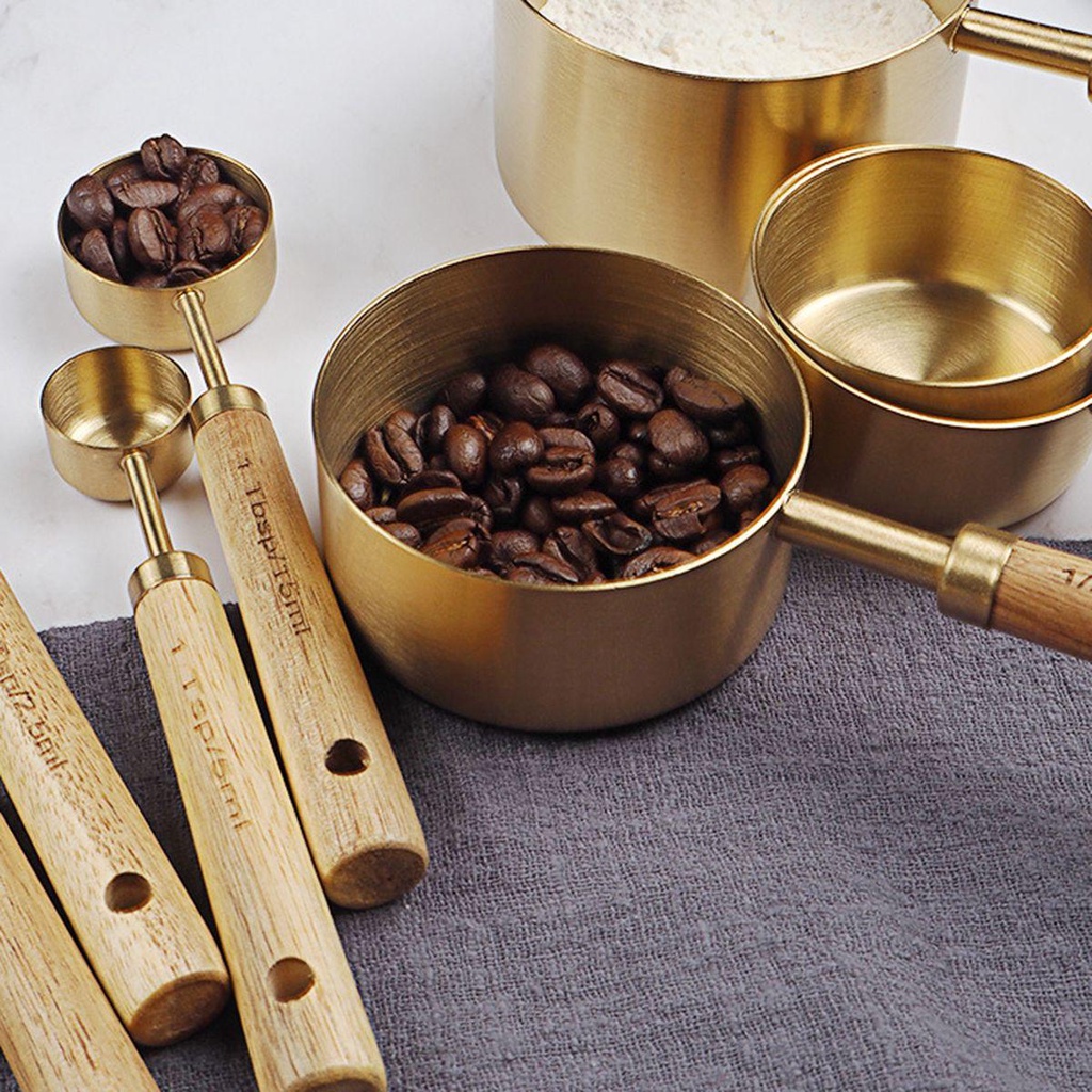 Bộ Muỗng Đo Lường Gia Vị Bằng Thép Không Gỉ