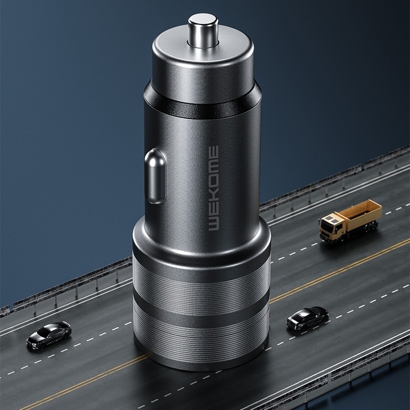 Củ cốc sạc tẩu sạc điện thoại trên ô tô xe hơi WK WP C32 12W DC12V-24V 2 cổng sạc usb sạc nhanh