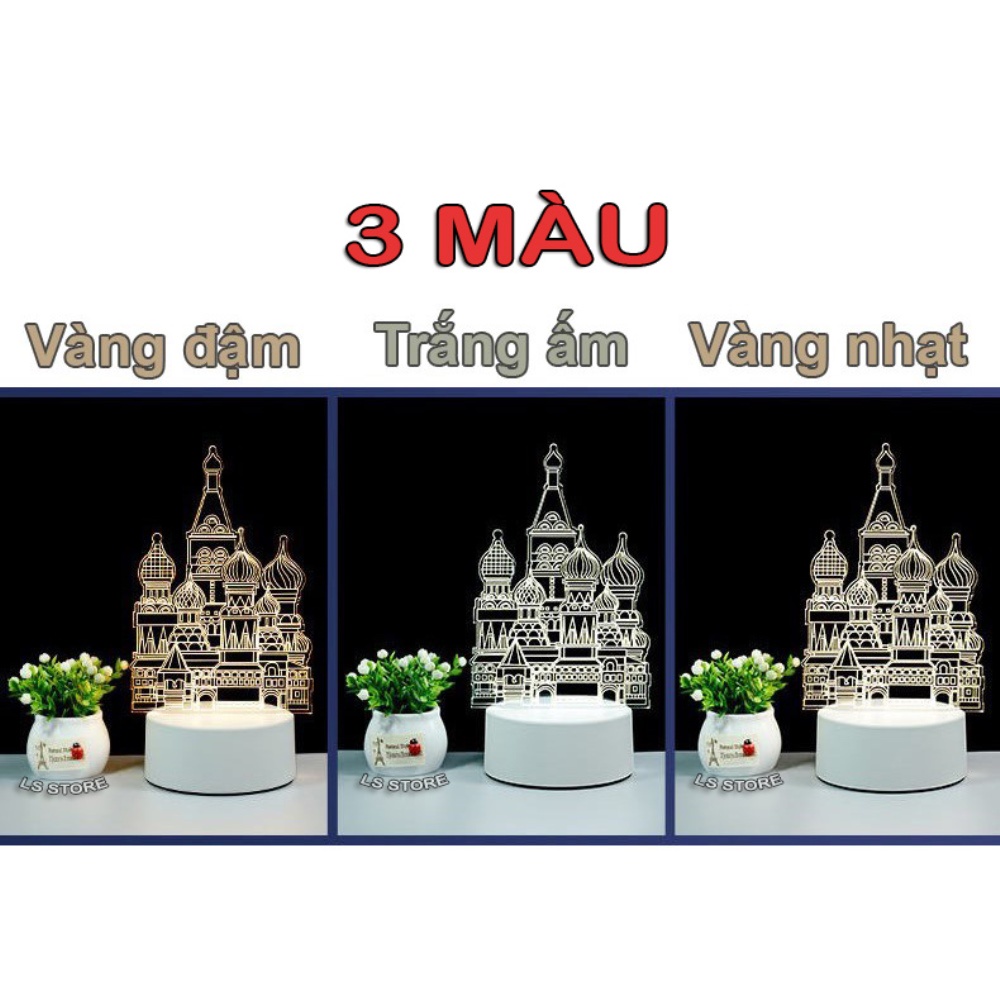 Đèn ngủ 3D trang trí Khủng long bạo chúa, Siêu nhân người nhện