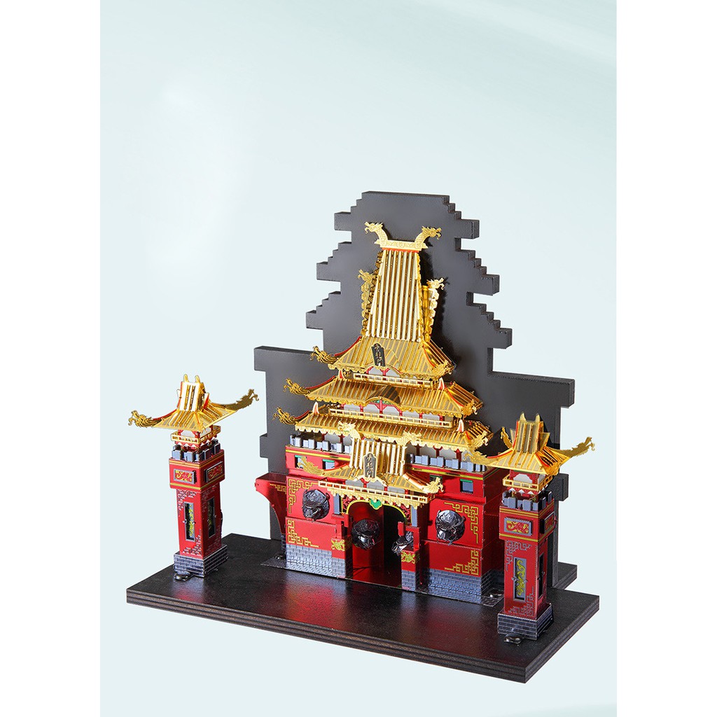 Mô hình lắp ghép kim loại 3d long môn   + tặng kèm 1 mẫu mô hình 60k