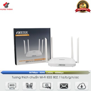 Router wifi dual band ac1300 aptek a134ghu - hàng chính hãng