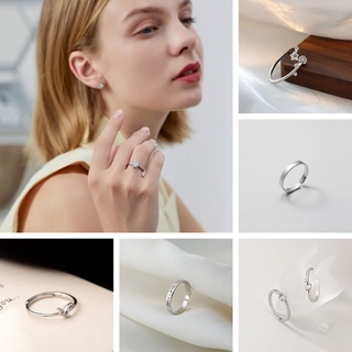 Nhẫn bạc nữ nhiều mẫu phong cách hàn quốc, nhẫn nữ freesize hàng thiết kế bống bạc n011