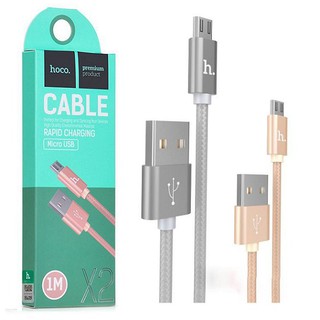 Cáp sạc Micro USB HOCO X2 Knitted - Hàng Chính Hãng
