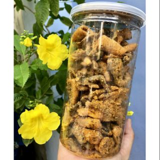 Hủ 250gr - combo 2 hủ Da Cá Hồi xốc vị trứng muối giòn ngon(tặng bánh tráng trộn)