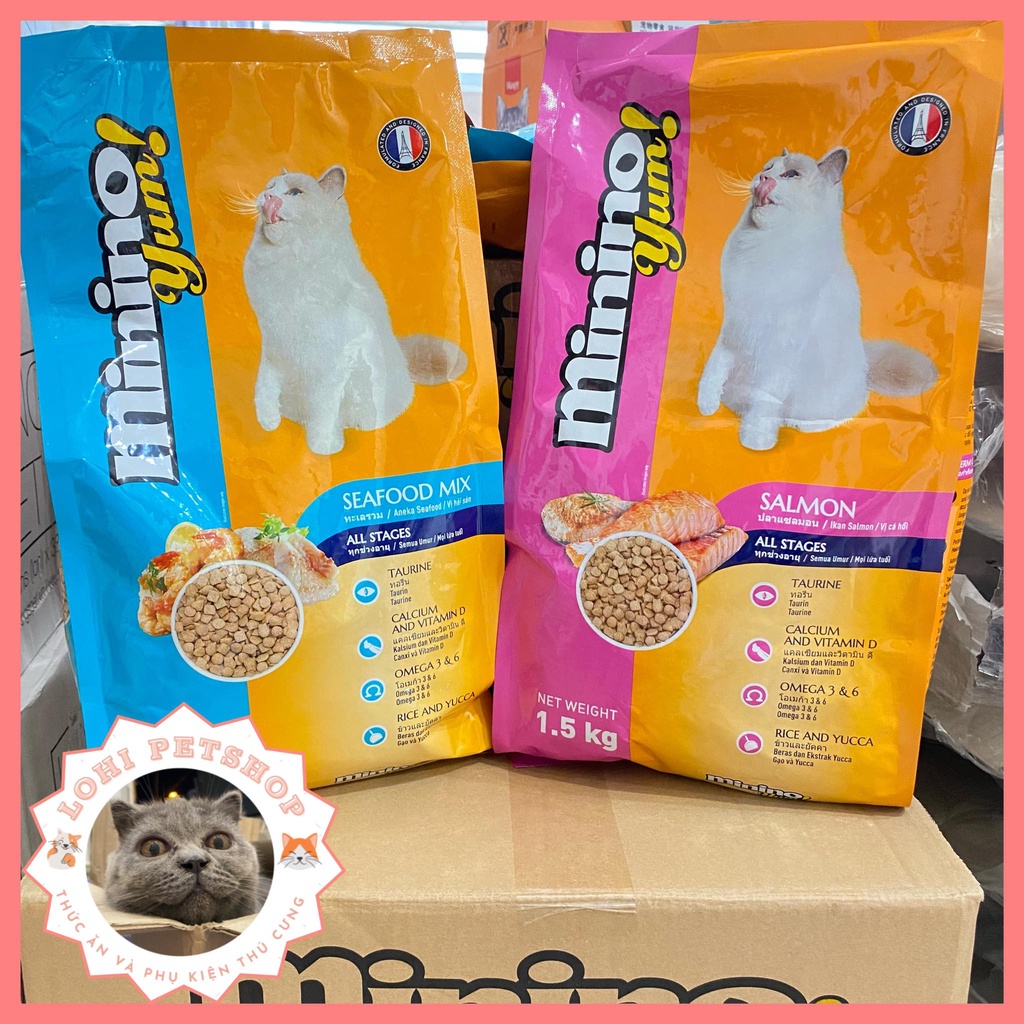 [minino yum 1.5] Thức ăn hạt minino yum 1.5kg cho mèo