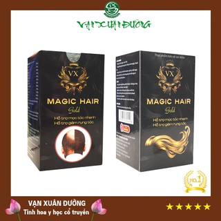 [Combo 2 hộp] Mọc tóc nhanh chống hói đầu, ngăn rụng tóc sau sinh, tóc bạc sớm, nuôi tóc chắc khỏe - Magic Hair Gold