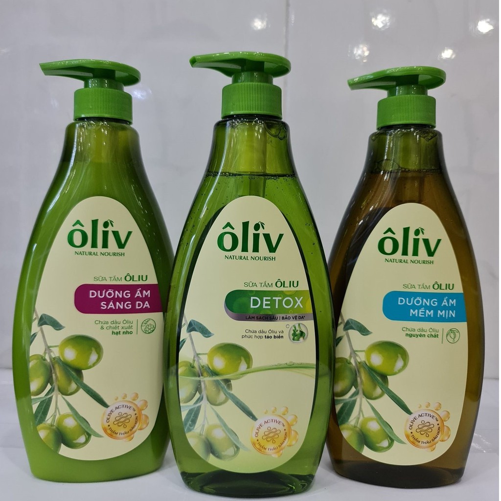 Dầu tắm dưỡng da Oliu  Oliv Natural Nourish Virgin Olive Oil