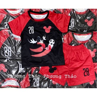 BỘ THỂ THAO MICKY ĐỎ ĐEN BÉ TRAI