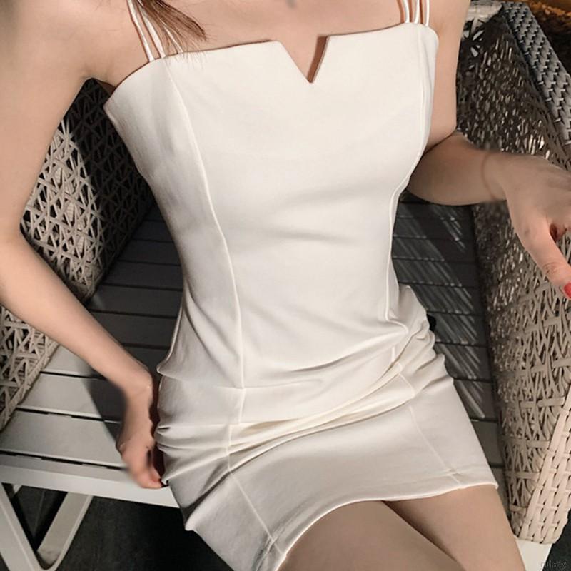 Đầm Dây Ôm Dáng Cổ Chữ V Gợi Cảm Dành Cho Nữ