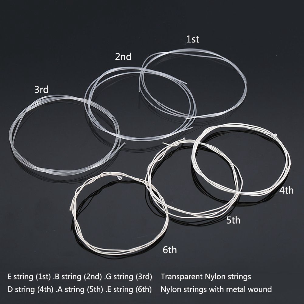 Set 6 dây đàn ghi ta bằng nylon chất lượng cao tiện dụng