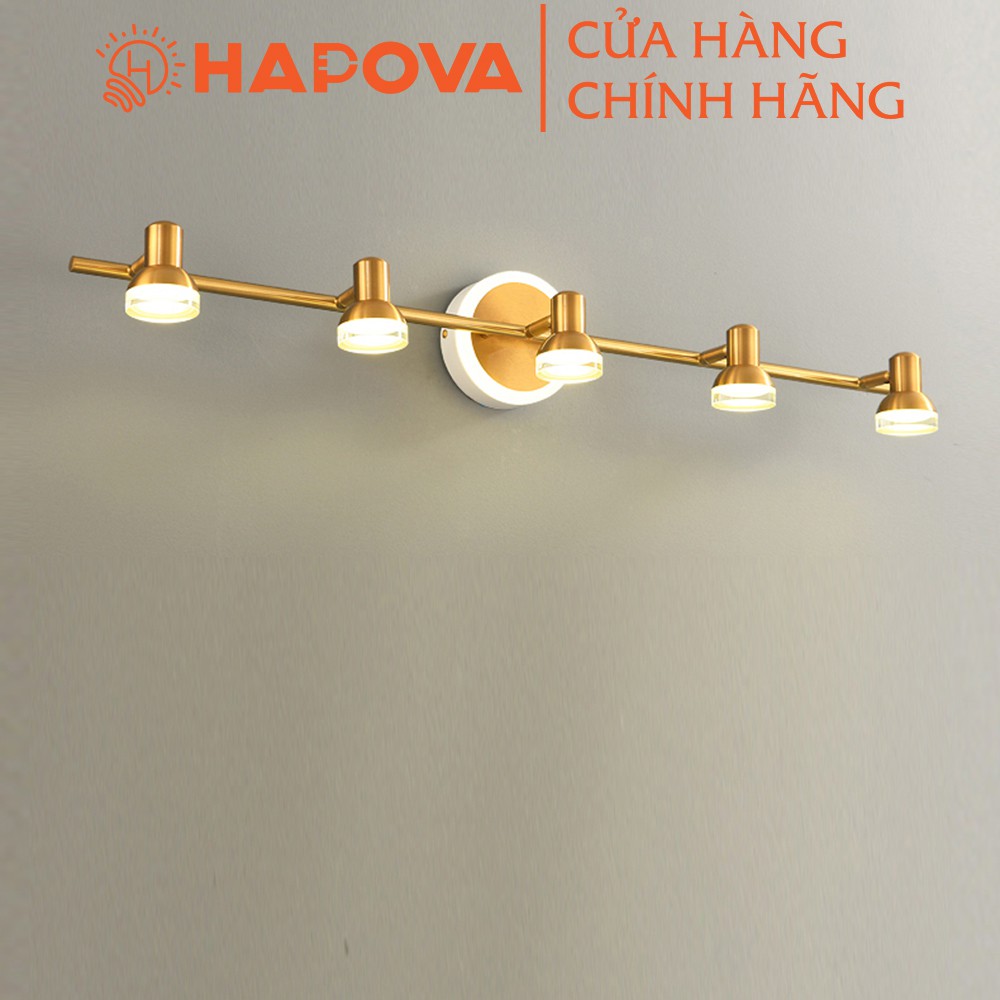 Đèn soi tranh, đèn chiếu tranh 5 quả mạ vàng HAPOVA OSILA 7412/5