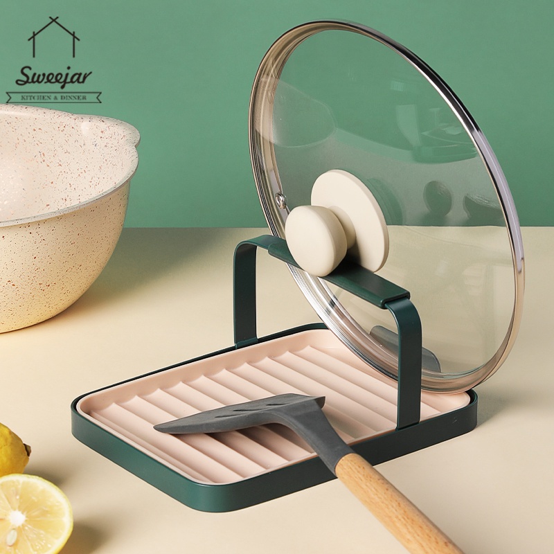 Khay SWEEJAR gác nắp nồi/ đũa muỗng giúp ráo nước có thể tháo rời tiện lợi