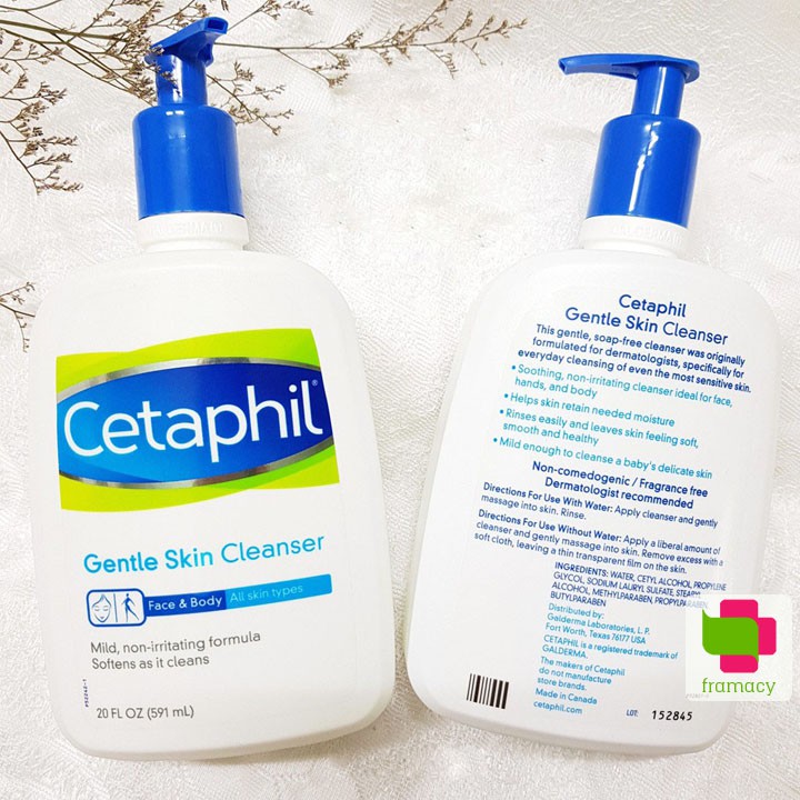 Sữa rửa mặt dịu nhẹ Cetaphil Gentle Skin Cleanser, Úc (125/500/591ml)