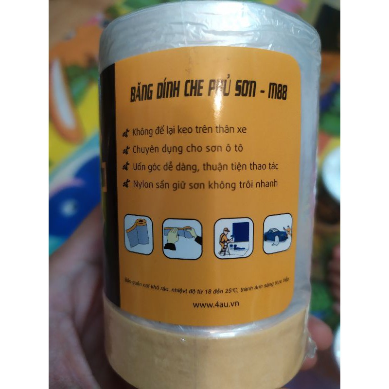Băng keo có màn che phủ 55cm sơn oto tiện ích che phủ nội thất cho sơn sửa