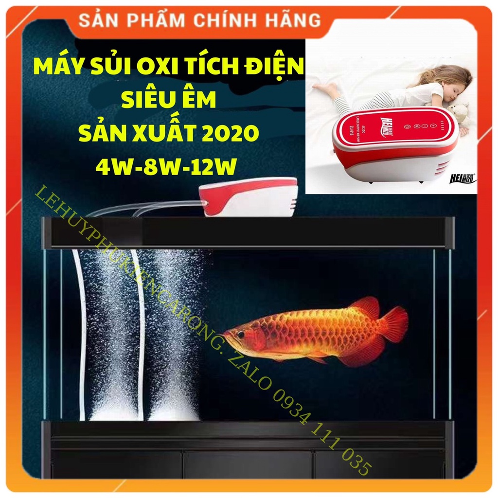 Máy Sủi OXY Tích Điện Siêu Êm - Công Nghệ 2022 - Phím Cảm Ứng - PIN 1000MAH  - Mẫu Mã Đẹp Công Suất 4w 8w 12w