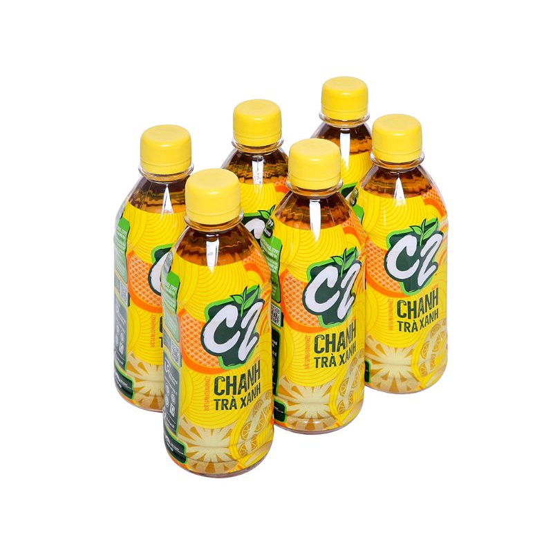 6 chai nước giải khát C2 trà chanh 360ml