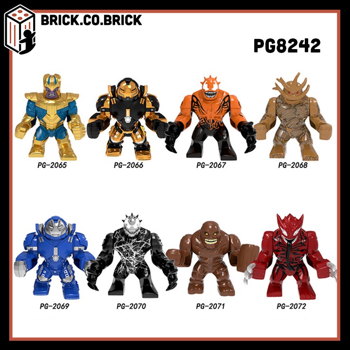 Lego Siêu Anh Hùng Mô Hình Bigfig Loại Lớn Super Hero Thanos Iron Man Venom Hulkbuster PG8242