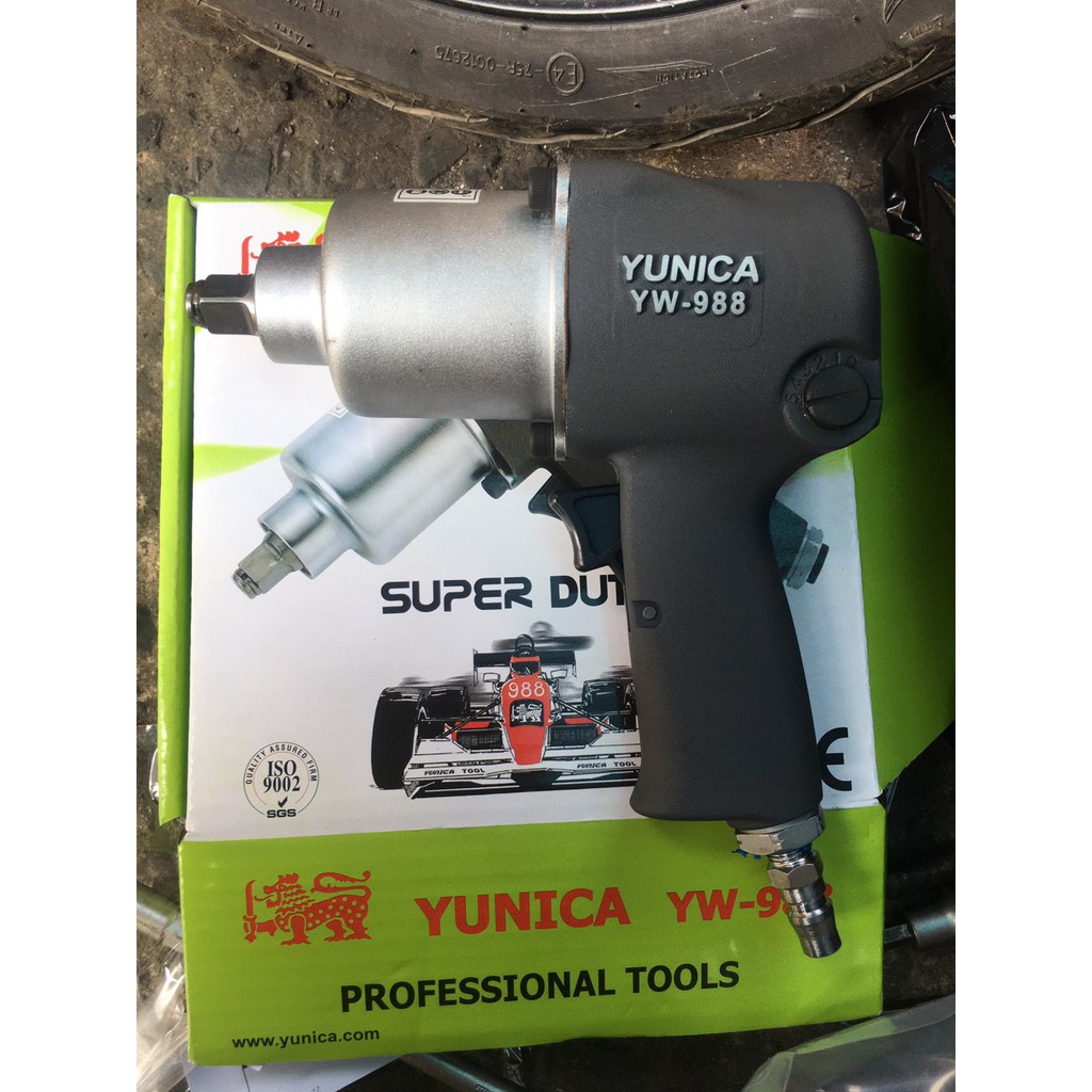 Súng siết mở bu lông dùng hơi YUNICA YW-988 chuyên mở ốc xe tay ga, xe ô tô, xe máy với độ bền cao chất lượng
