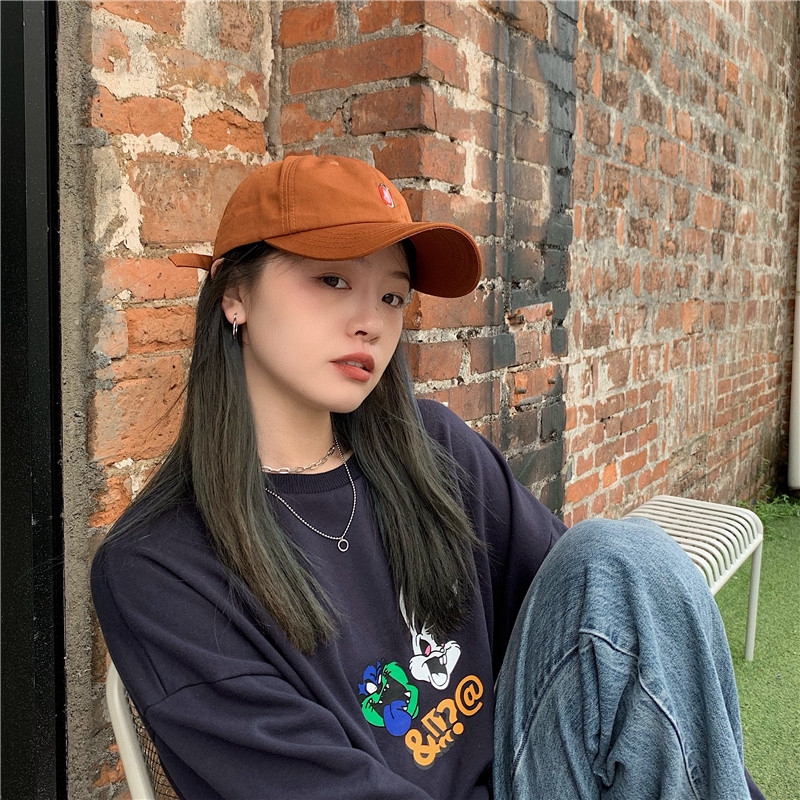 Mũ Lưỡi Trai Chất Liệu Cotton Mềm Mại Thêu Họa Tiết Phong Cách Retro Mỹ Thời Trang Cho Nam Và Nữ