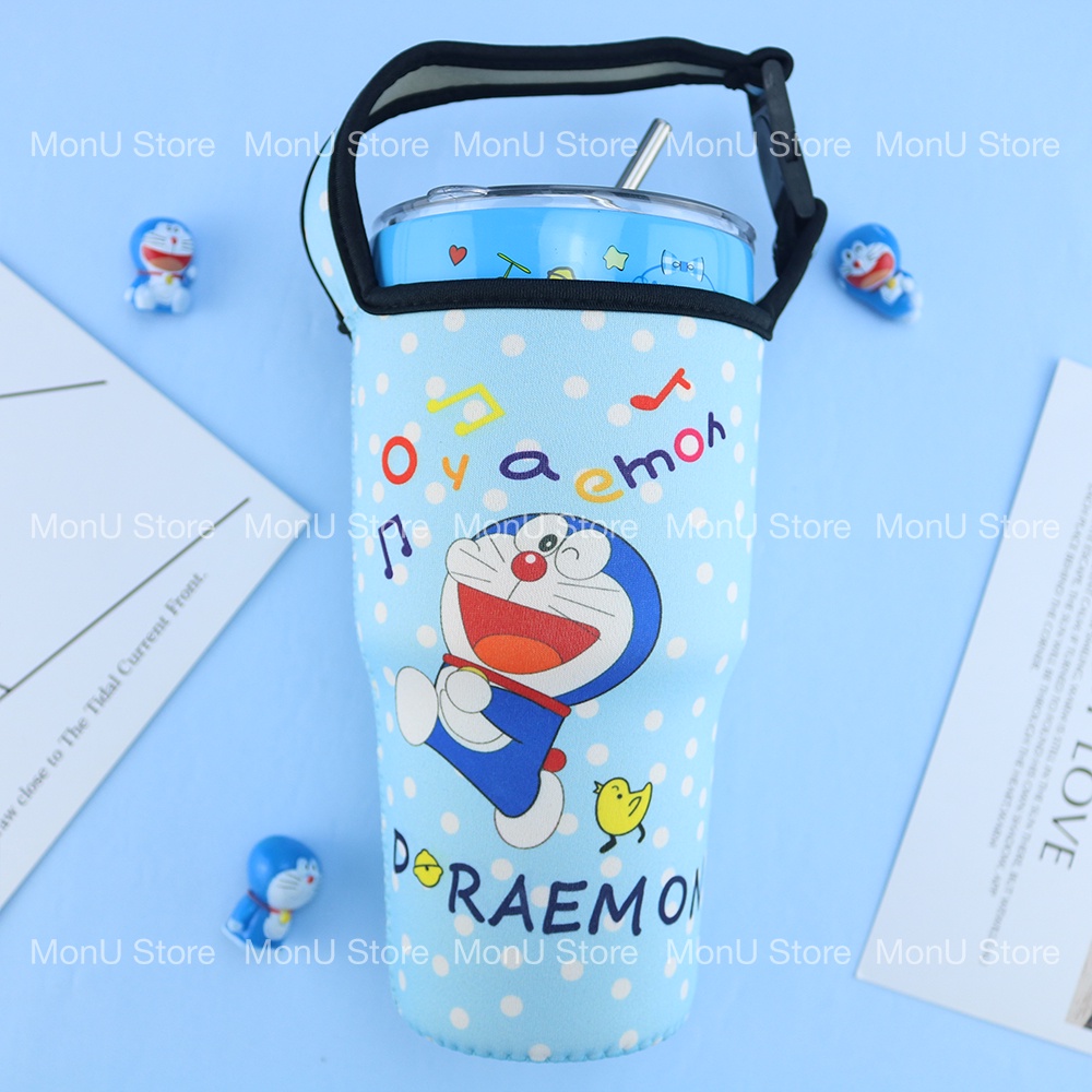 Túi đựng ly giữ nhiệt 900ml hình DORAEMON dễ thương cute | BigBuy360 - bigbuy360.vn