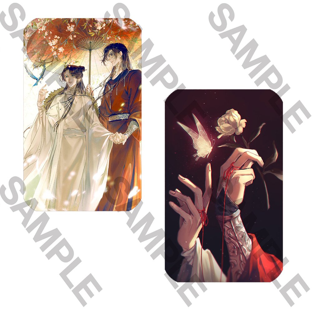 Ảnh card bo góc in hình Thiên quan tứ phúc Hoa Thành Tạ Liên thẻ bo viền 5*8cm anime chibi sưu tầm