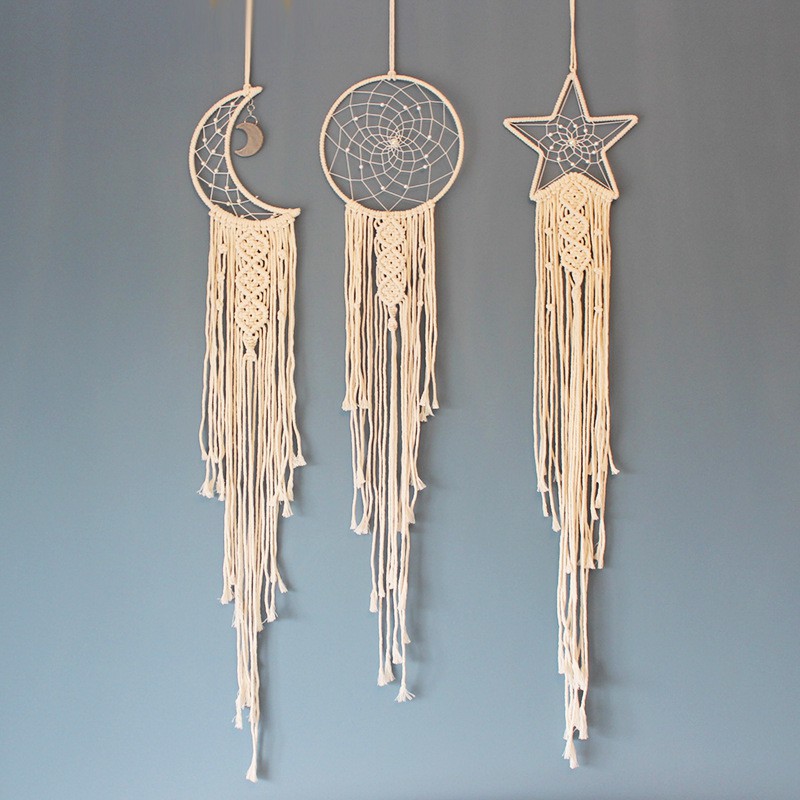 Dreamcatcher dệt tay thủ công nhiều tầng làm từ cotton trang trí nhà, shop, cafe phong cách Nordic Land