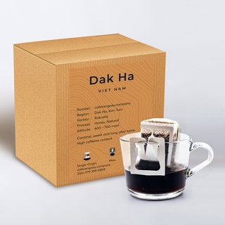 Cafe phin giấy Honey Robusta, cà phê đặc sản Dak Hà, Kontum. Nguyên chất rang mộc 100% tự nhiên, du lịch, làm văn phòng.