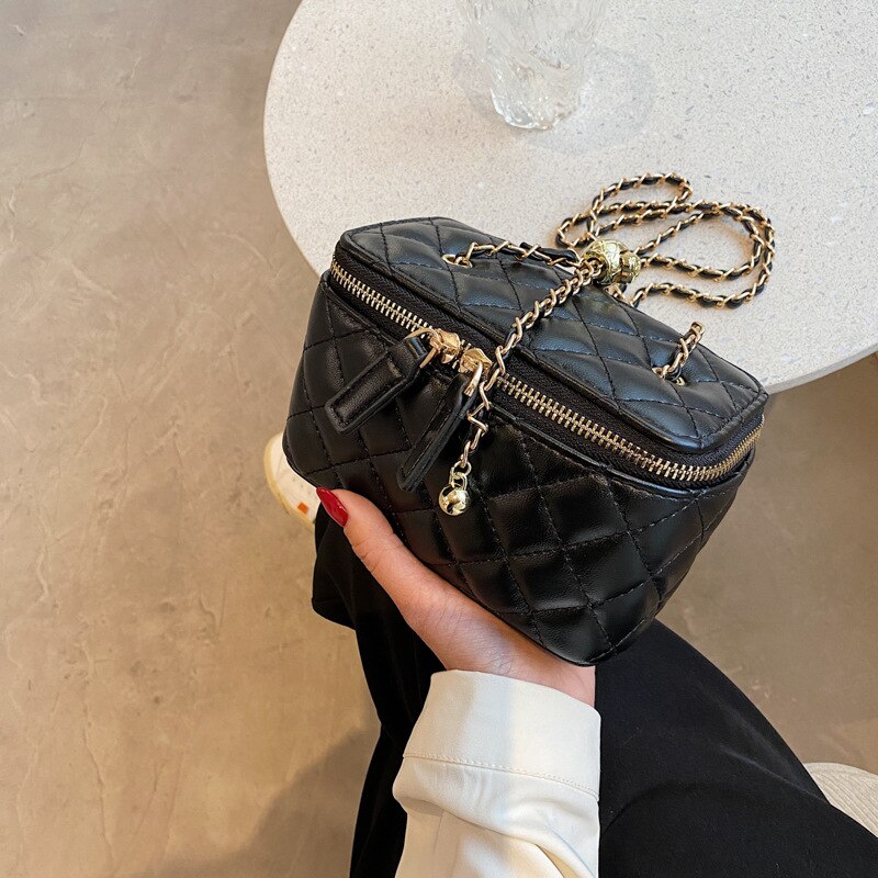 Túi Đeo Chéo JASMIN NOIR Họa Tiết Dập Ô Caro Trẻ Trung Thanh Lịch Dành Cho Nữ