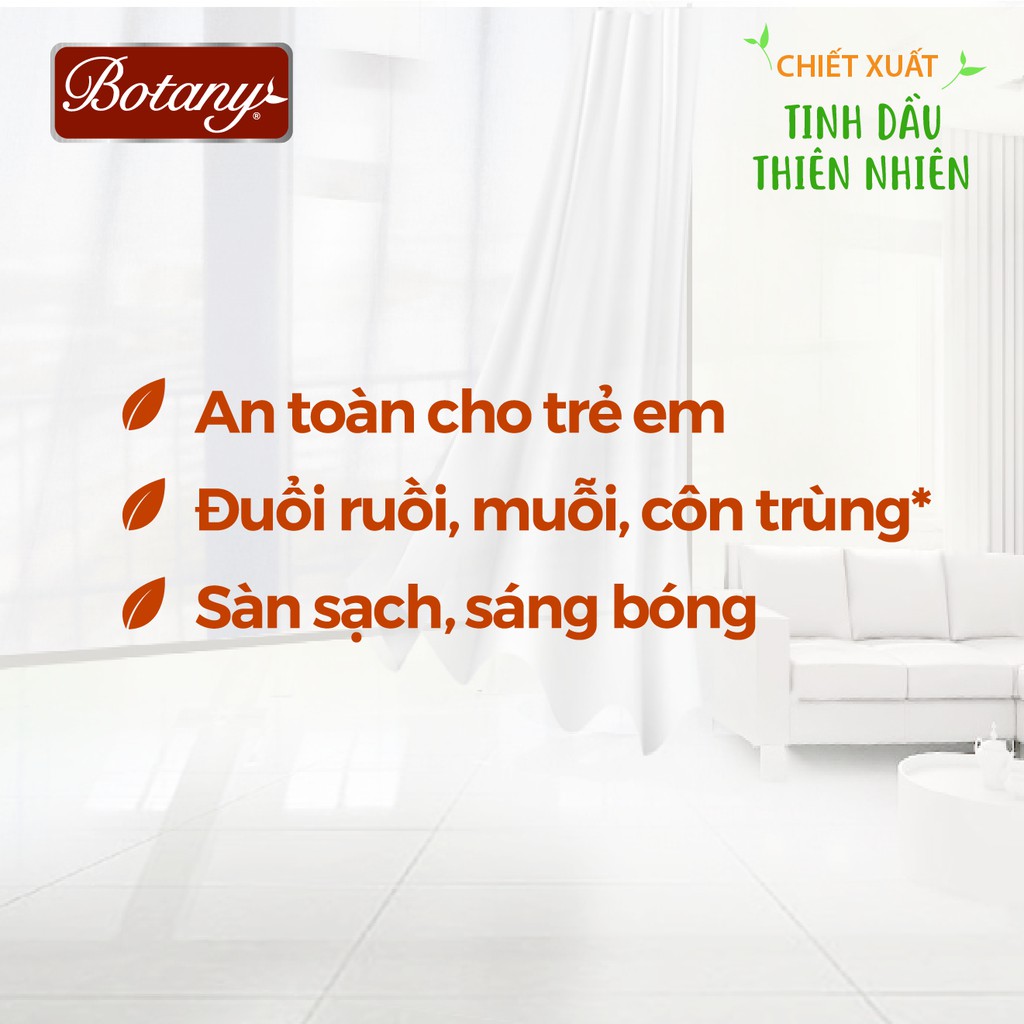 [Tặng chai Gel rửa tay Oải Hương] Nước Lau Sàn Chiết Xuất Tinh Dầu Thiên Nhiên hương Cam Quế chai 1.25 lít