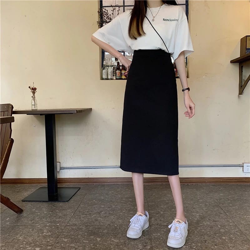 chân váy dáng xuông 70cm chất vải tuyết mưa cao cấp xưởng may