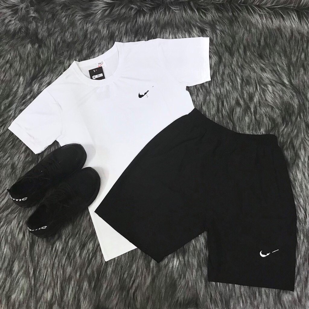 Đồ Bộ Quần Áo Thể Thao Nam Mùa Hè Chất Thun Mè Co Giãn 4 Chiều 2 Màu Năng Động