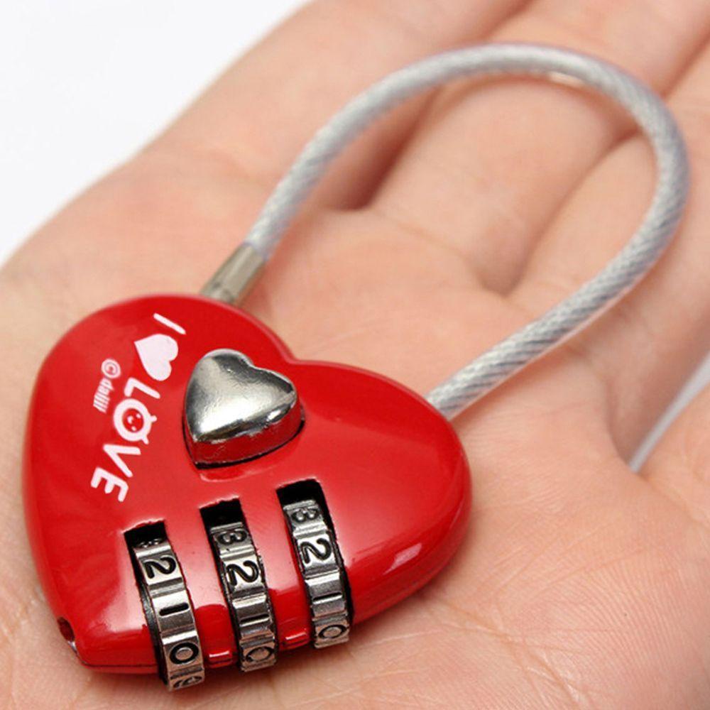 EXPEN Ổ Khóa Hành Lý Hình Trái Tim Có Mật Khẩu