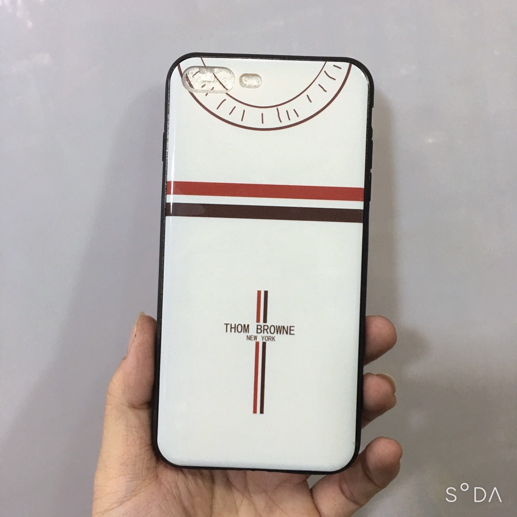 Ốp lưng Thom Browne lưng bóng viền dẻo iPhone 6.6s/ 6Plus.6sPlus/ 7Plus, 8Plus